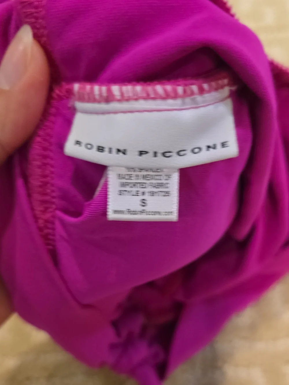 Robin Piccone Knot-Front SwimTop - Bright Fuchsia, Size S